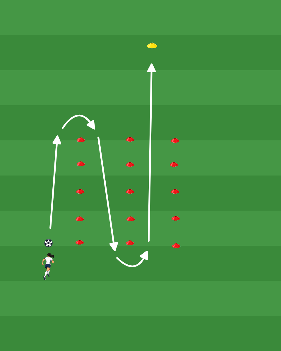Lane Cut & Acceleration Sprints court diagram