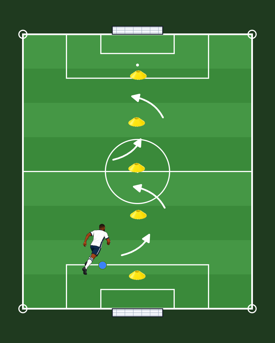 Cone Weave - Freestyle court diagram